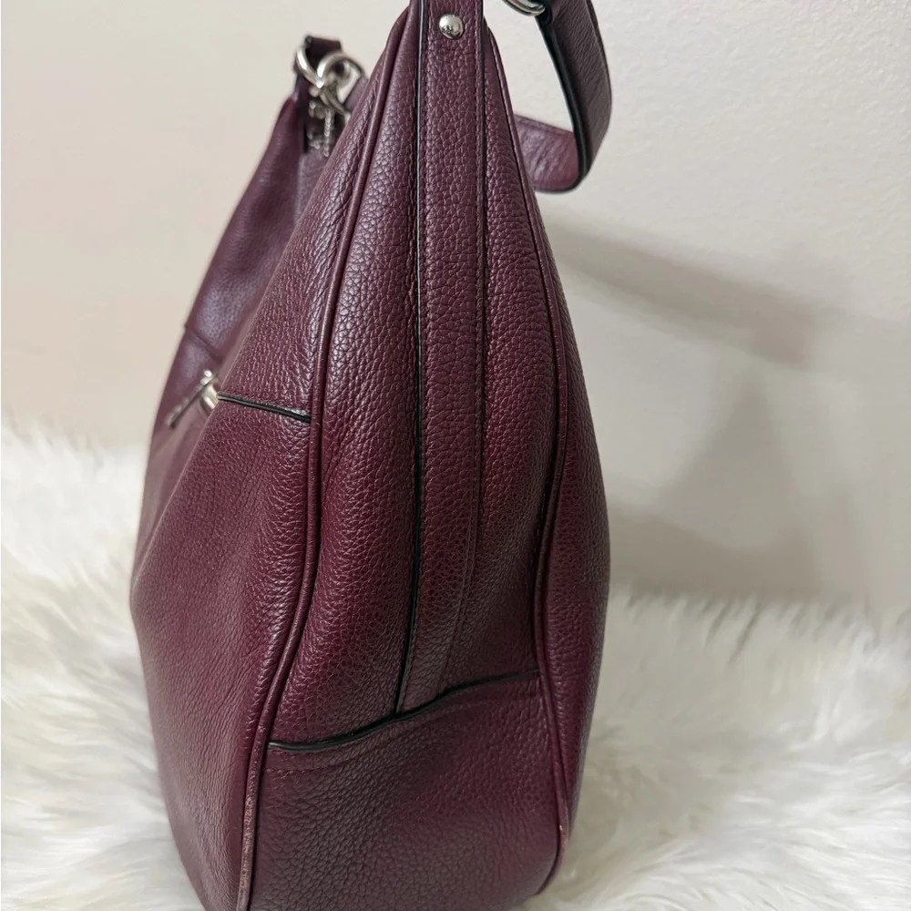 Coach #F38259 Deep Red Leather Hobo Bag